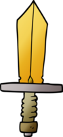 cartoon doodle of an old bronze sword png