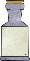 bouteille de potion de dessin animé dessiné à la main excentrique png