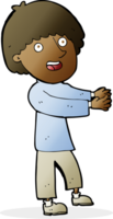 cartoon happy man showing png