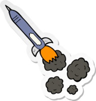 autocollant d'un missile de dessin animé png