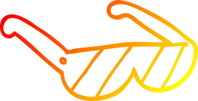 óculos de sol de desenho de linha gradiente quente png