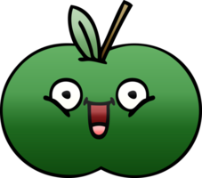gradient shaded cartoon of a juicy apple png