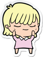 sticker of a cartoon woman png