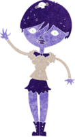 cartoon vampire girl waving png