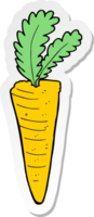 sticker of a cartoon carrot png