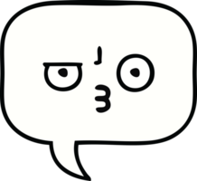 cute cartoon of a speech bubble png