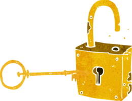 cartoon rusty old padlock png