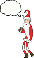 cartoon santa claus with thought bubble png