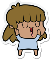 sticker of a cartoon woman png