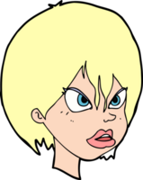 cartoon annoyed woman png