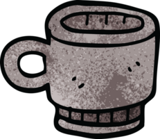 cartoon doodle coffee mug png