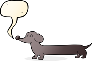 cartoon dachshund with speech bubble png