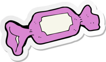 adesivo de um doce embrulhado em desenho animado png
