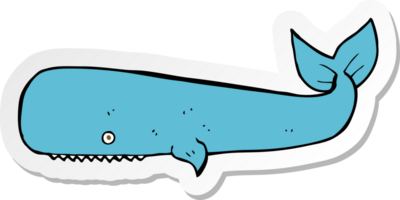 sticker of a cartoon whale png