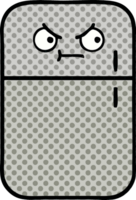 comic book style cartoon of a fridge  zer png