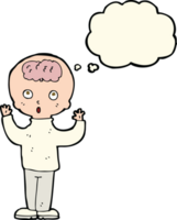cartoon genius with thought bubble png