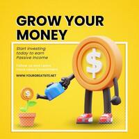 Grow Your Money Post Template for Linkedin