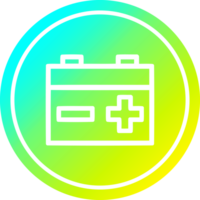 industriel batterie circulaire icône avec cool pente terminer png