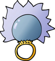 anillo de estado de ánimo de garabato de dibujos animados png