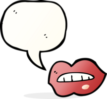 Cartoon-Lippen mit Sprechblase png