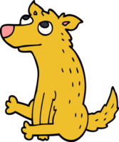 cartoon doodle hond zit png