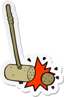 sticker of a mallet hitting ball png