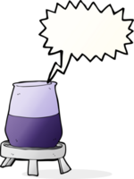 cartoon science experiment with speech bubble png