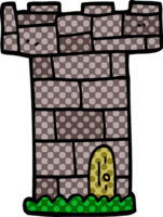 cartoon doodle castle tower png