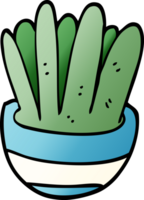 cartoon doodle house plant png