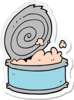 sticker of a cartoon canned fish png