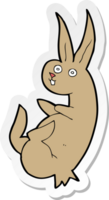 sticker of a cue cartoon rabbit png