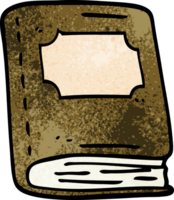 cartoon doodle old leather book png