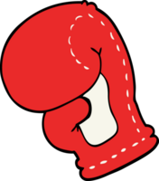 guantone da boxe doodle cartone animato png