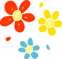 dessin animé doodle fleurs décoratives png