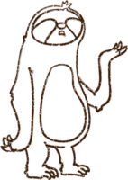 Sloth Charcoal Drawing png