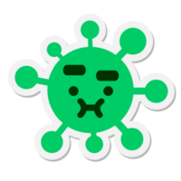 verheven wenkbrauw virus sticker png