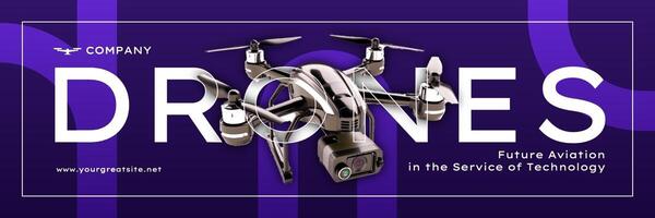 Drone Technology Business Twitter Banner template