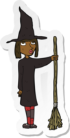 pegatina de una bruja de dibujos animados png