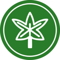 marijuana hoja circular icono símbolo png