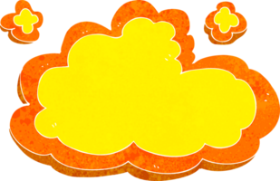 nube decorativa de dibujos animados png