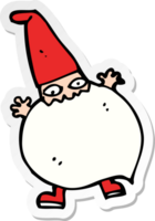 sticker of a cartoon tiny santa png