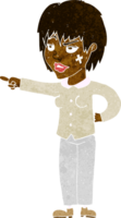 cartoon woman pointing png