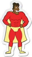 sticker of a cartoon superhero png
