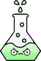 gradient shaded cartoon of a science beaker png