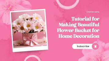 pink flower youtube thumbnail template