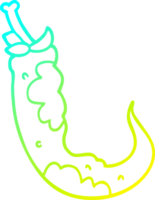 freddo pendenza linea disegno di un' cartone animato rosso caldo peperoncino Pepe png