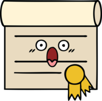 cute cartoon of a certificate png