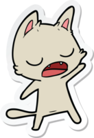 pegatina de una caricatura de gato parlante png