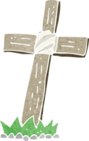 Cartoon Holzkreuz Grab png