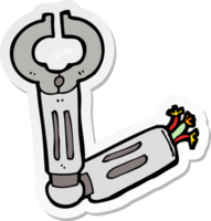 sticker of a cartoon robot arm png